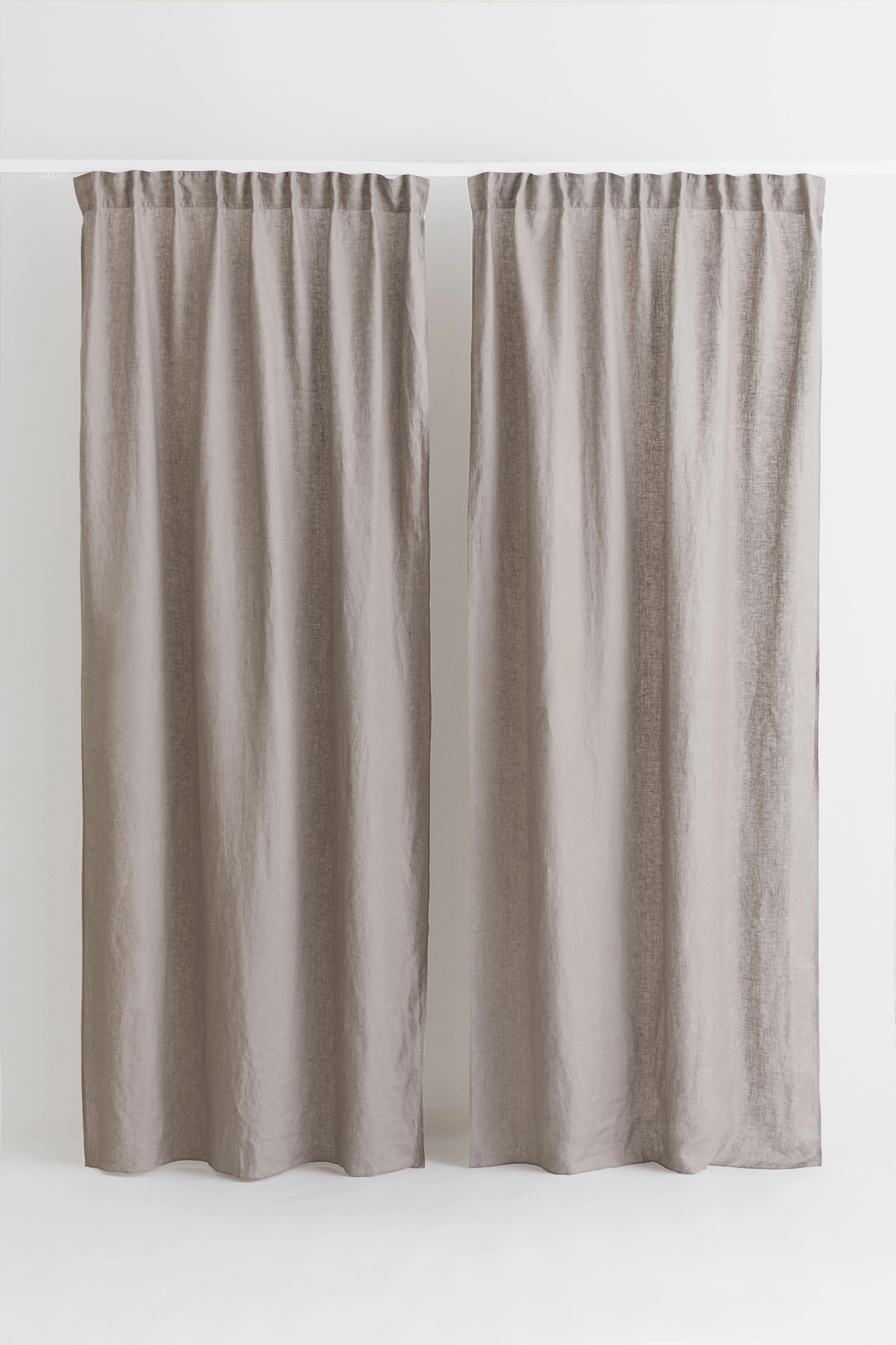 2-pack linen curtain lengths - Greige - Home All | H&M GB