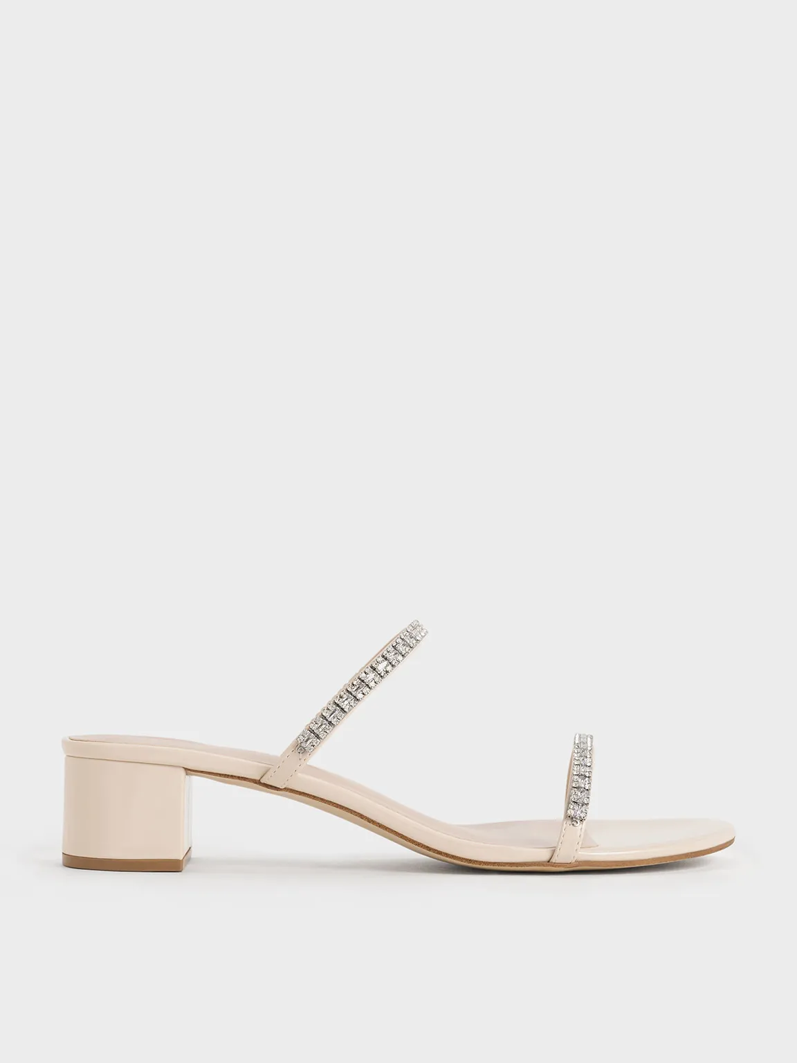 Ambrosia Gem-Embellished Mules - Cream