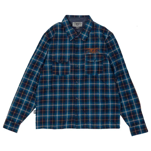 Anti Hero Skateboards Longsleeve Shirt Basic Eagle Flannel Navy/Orange