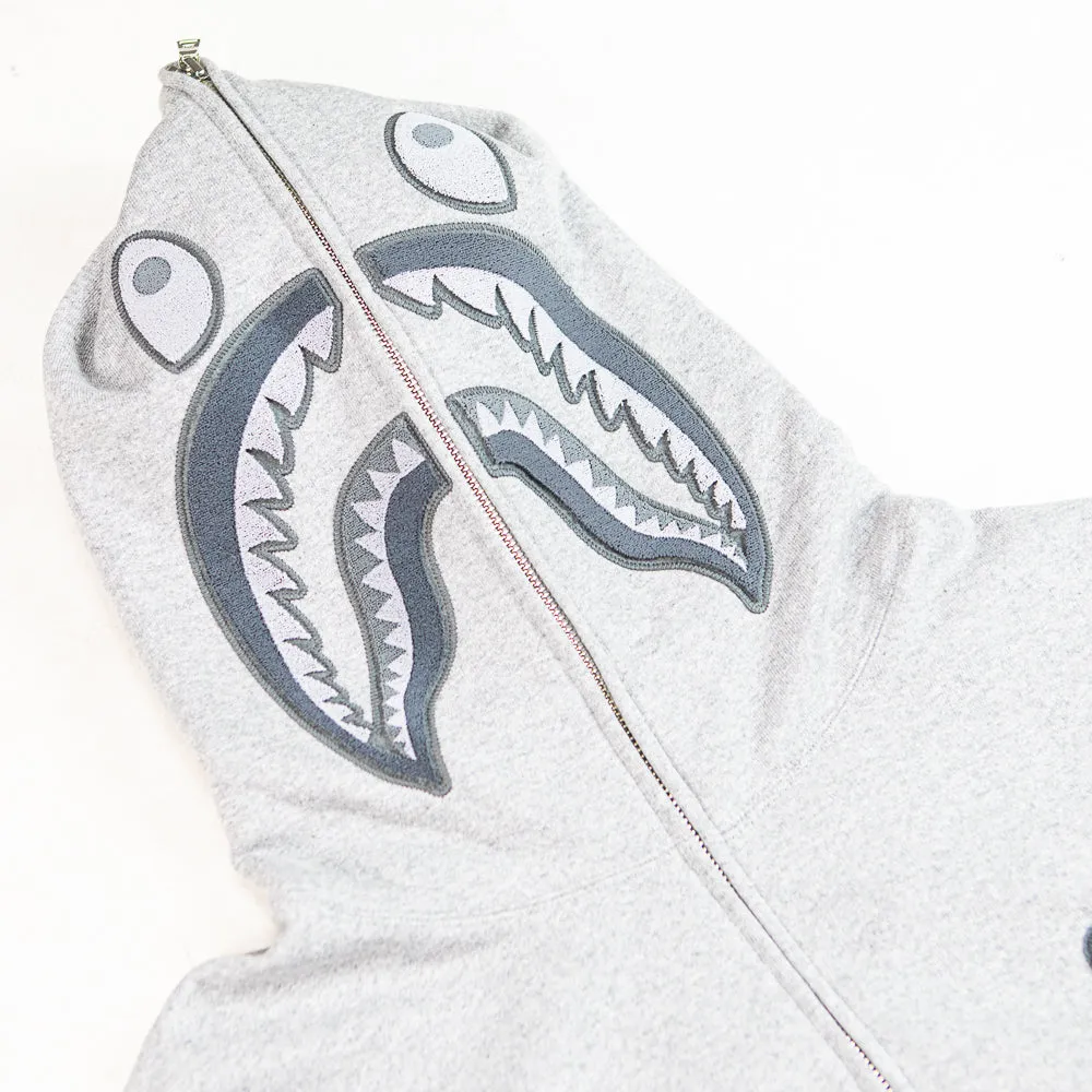 Ape Head One Point Shark Zip Hoodie (Gray)