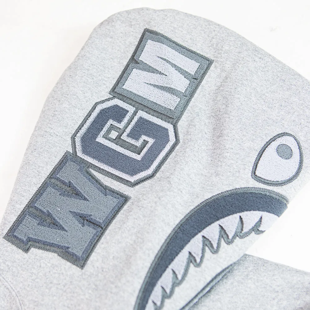 Ape Head One Point Shark Zip Hoodie (Gray)