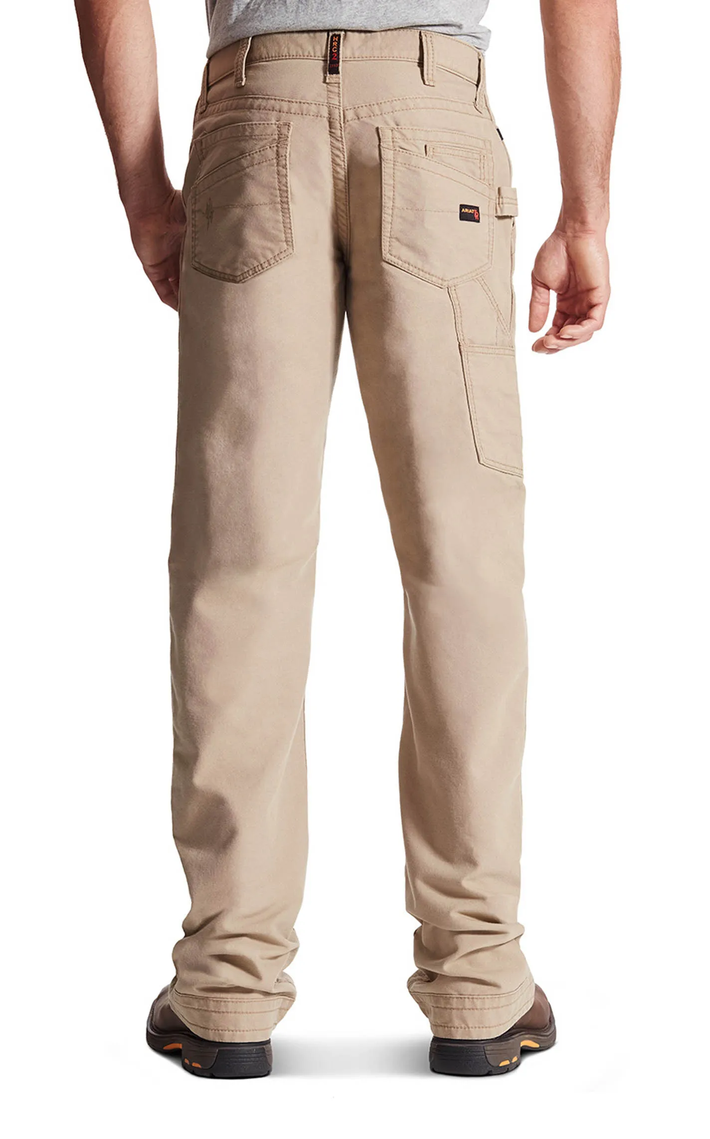 Ariat Men's M4 Workhorse Khaki Relaxed Fit Boot Cut FR Work Pant