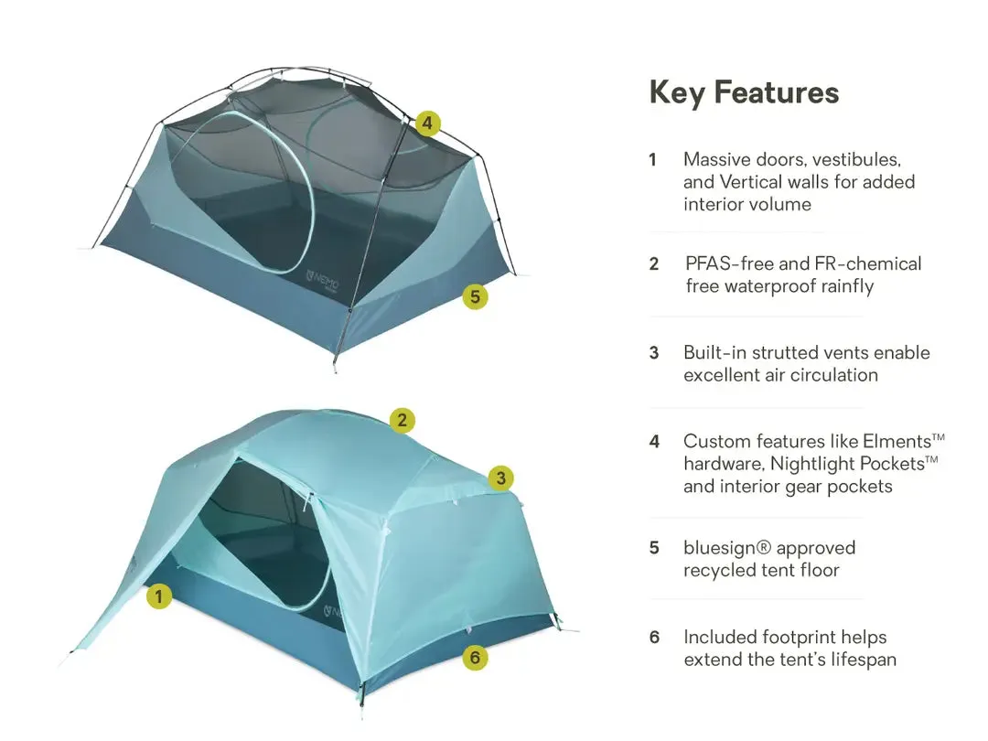 Aurora 2-Person Backpacking Tent & Footprint