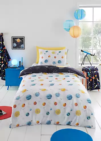 Bedlam Outer Space Glow in the Dark Duvet Cover Set | Kaleidoscope