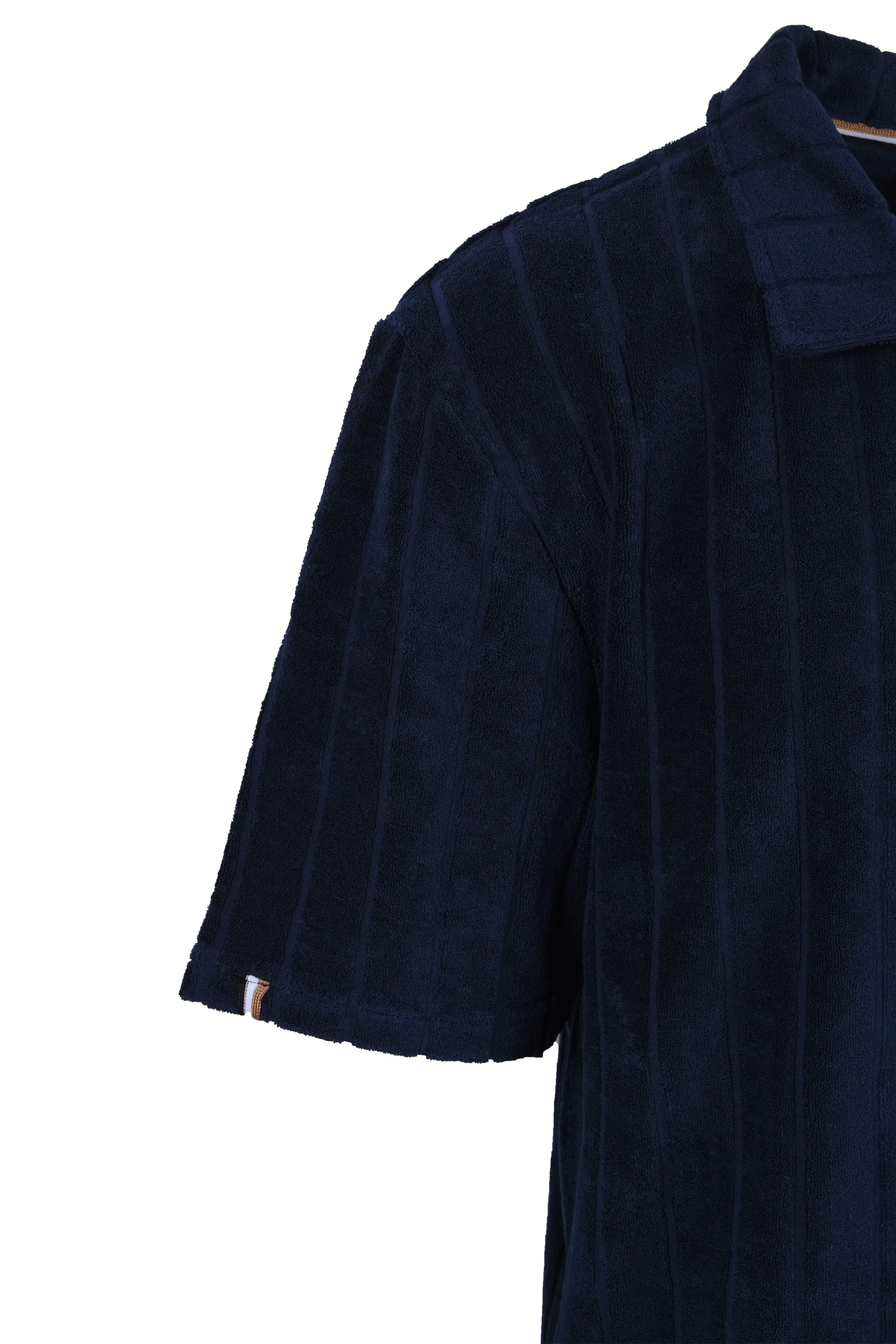 Boss Toweling Polo Shirt Navy