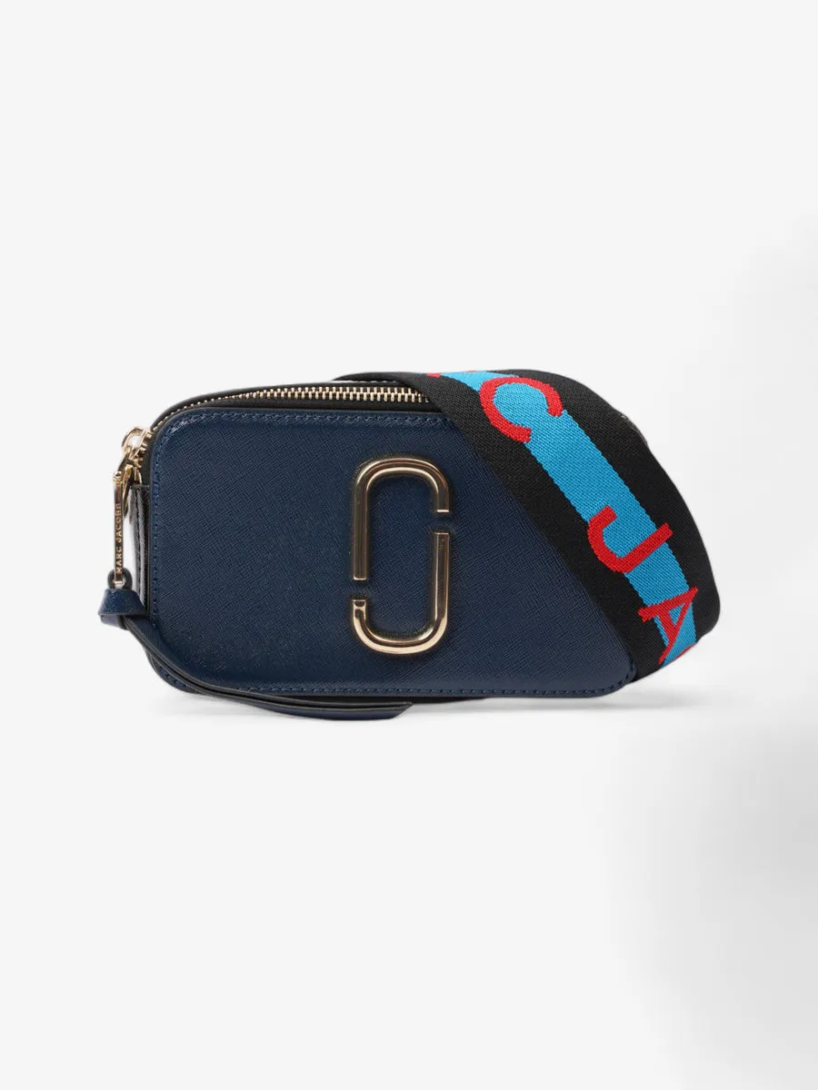 Camera Bag Blue / Red Leather