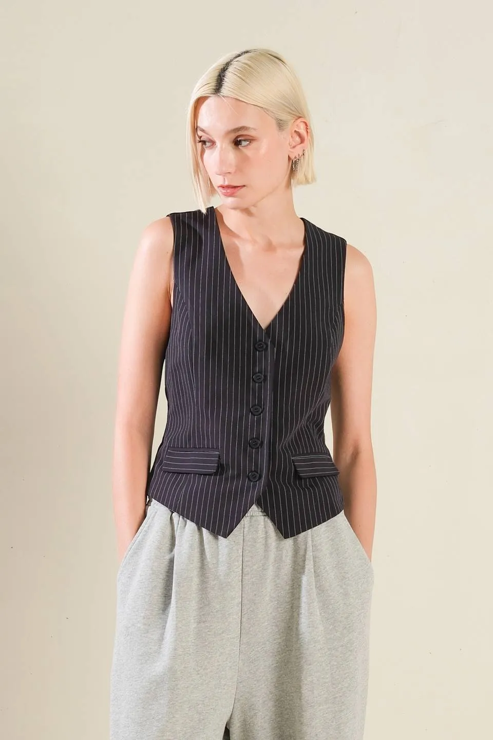 CAUGHT YOUR EYE WOVEN VEST