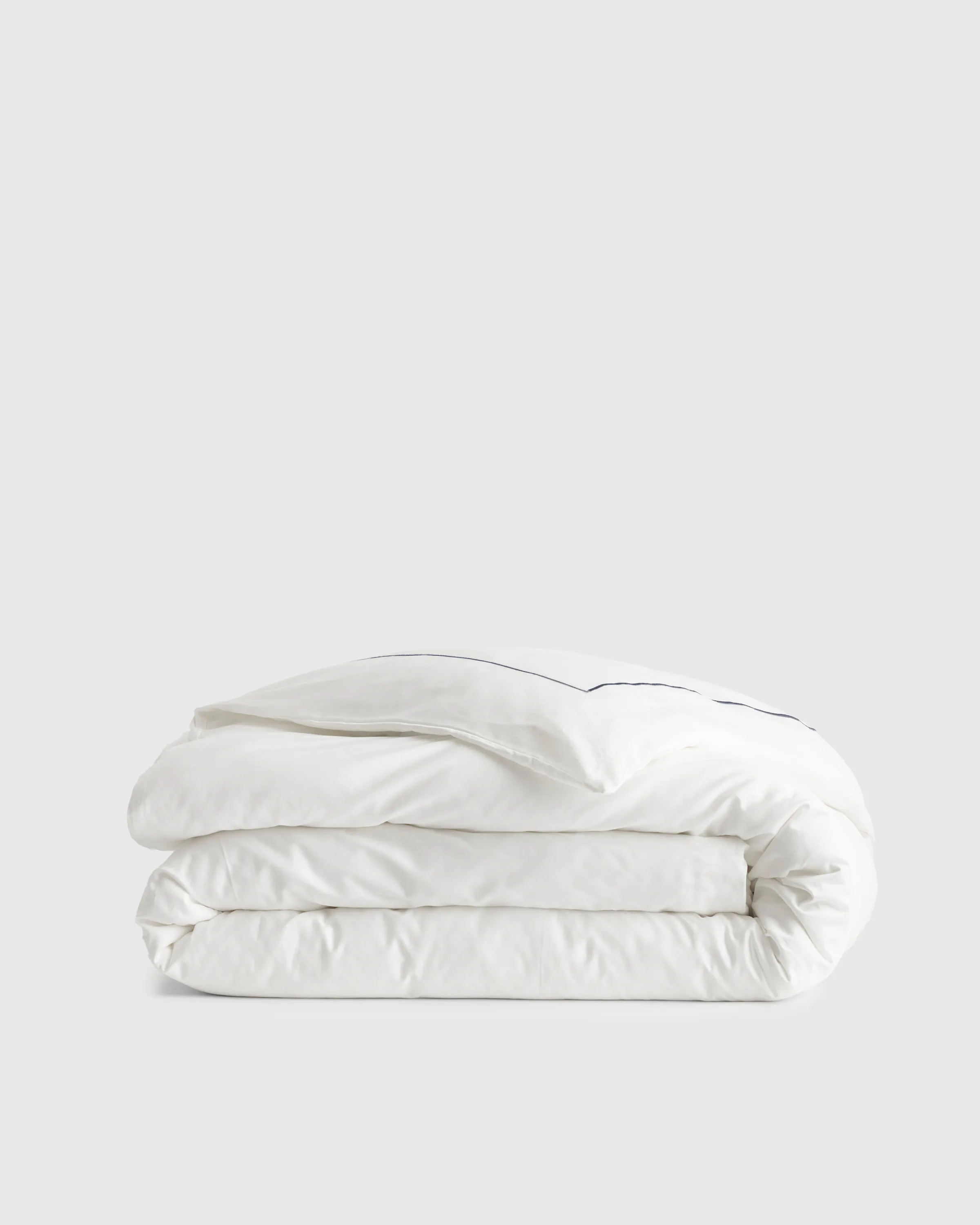 Classic Organic Percale Embroidered Duvet Cover