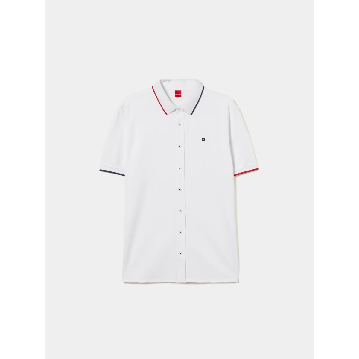 Cotton polo shirt with stripes