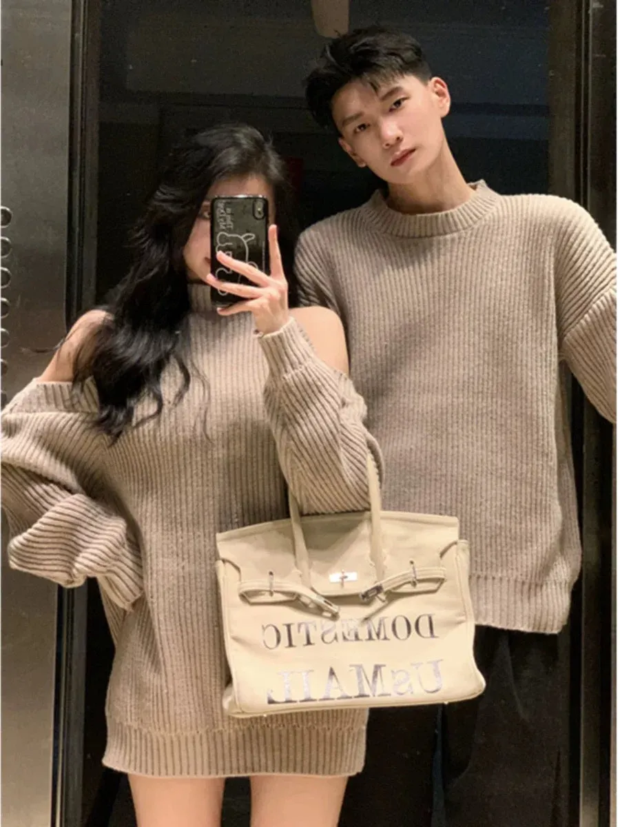 Couple wear autumn and winter 2023 new ins super hot sweater for men and women Korean version loose French sweater jacket trendy