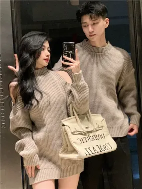 Couple wear autumn and winter 2023 new ins super hot sweater for men and women Korean version loose French sweater jacket trendy