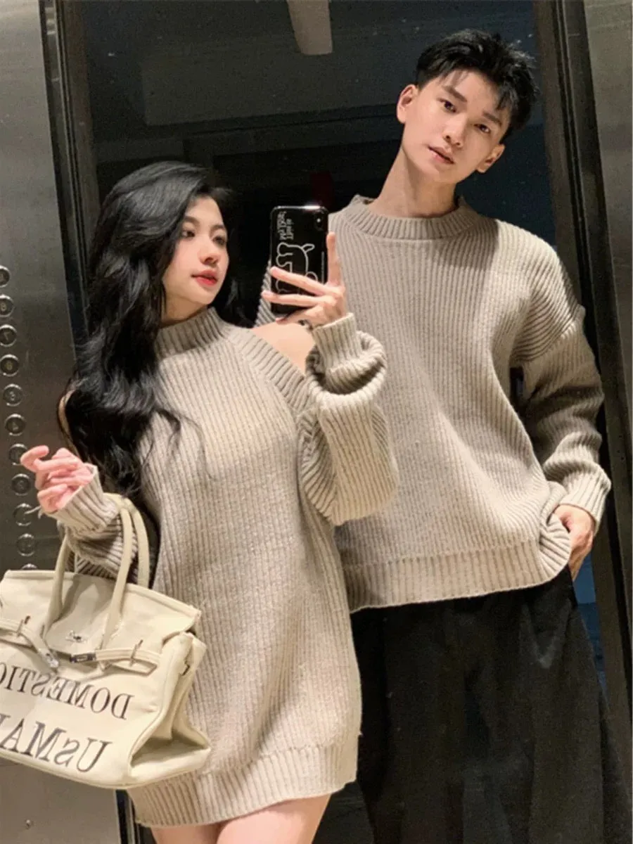 Couple wear autumn and winter 2023 new ins super hot sweater for men and women Korean version loose French sweater jacket trendy