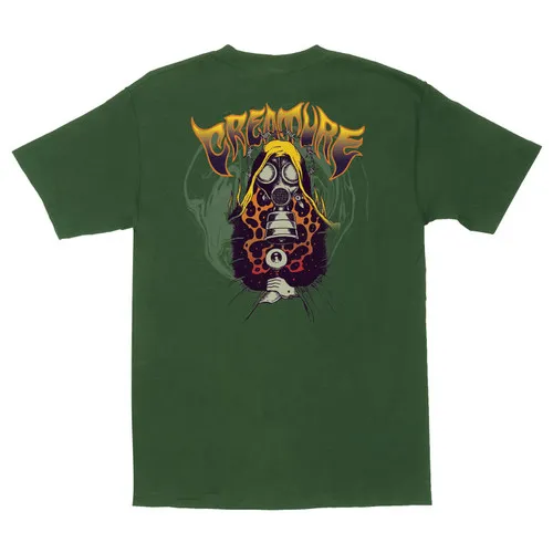 Creature Skateboards Shirt Gasmask Tripz Evergreen