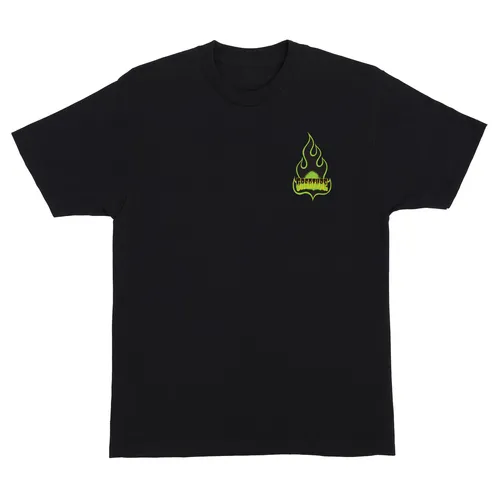 Creature Skateboards Shirt Logo Flame Black