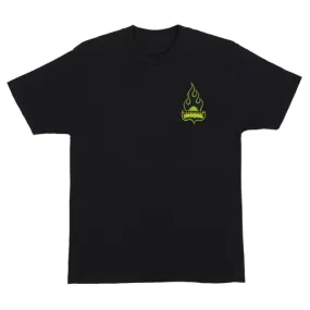 Creature Skateboards Shirt Logo Flame Black