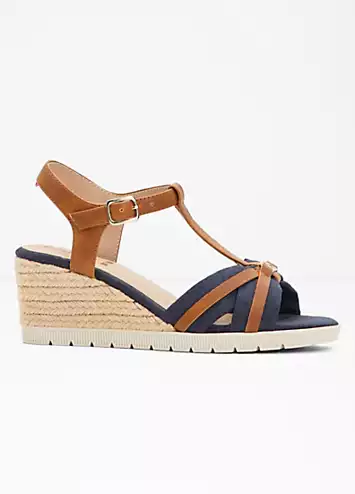 Denim Wedge Sandals by bonprix | Look Again