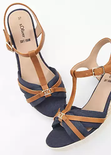 Denim Wedge Sandals by bonprix | Look Again