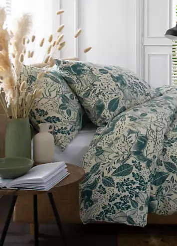 Deyongs Hidden Forest Brushed Cotton Duvet Cover Set - Blue | Kaleidoscope