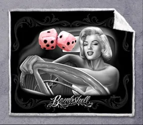 DGA TEES  Sherpa BOMBSHELL - 50 x 60 Throw Blanket