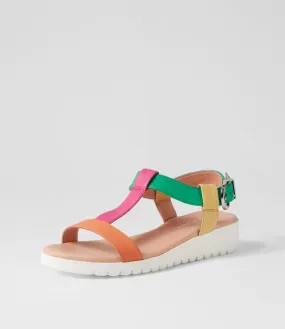 DJANGO & JULIETTE Marj Bright Leather Multi Sandals