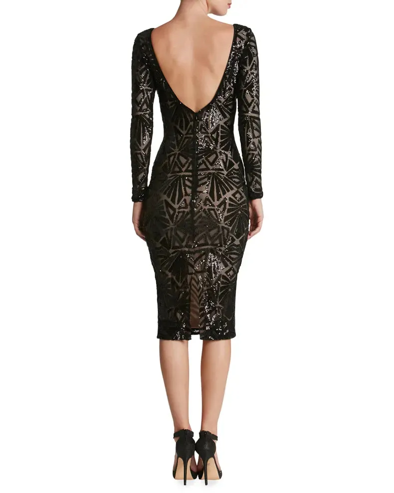 Dress The Population    Emery Dress Black/Nude