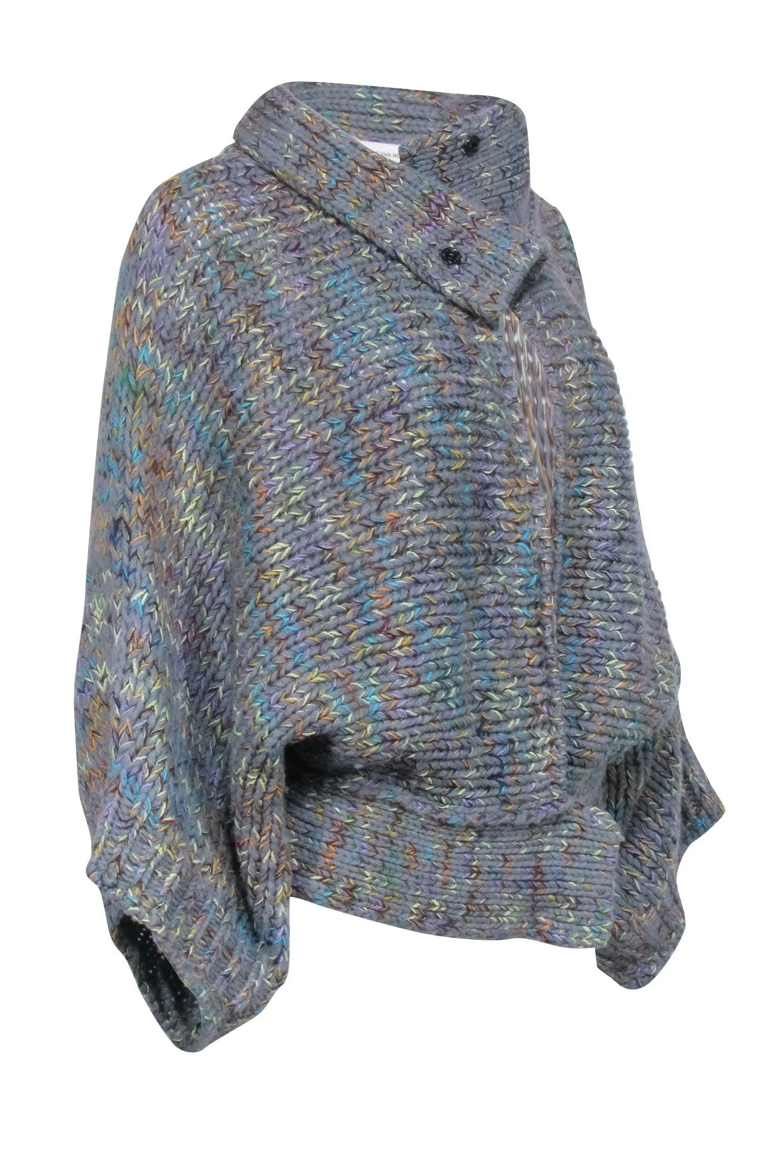 Dries Van Noten - Blue & green Multicolor Mix Knit Cardigan Sz M