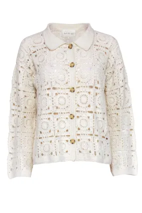 Eleven Six - Ivory Crochet Knit Cardigan Sz XS