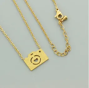 Fashion Love Camera Pendant Necklace Jewelry