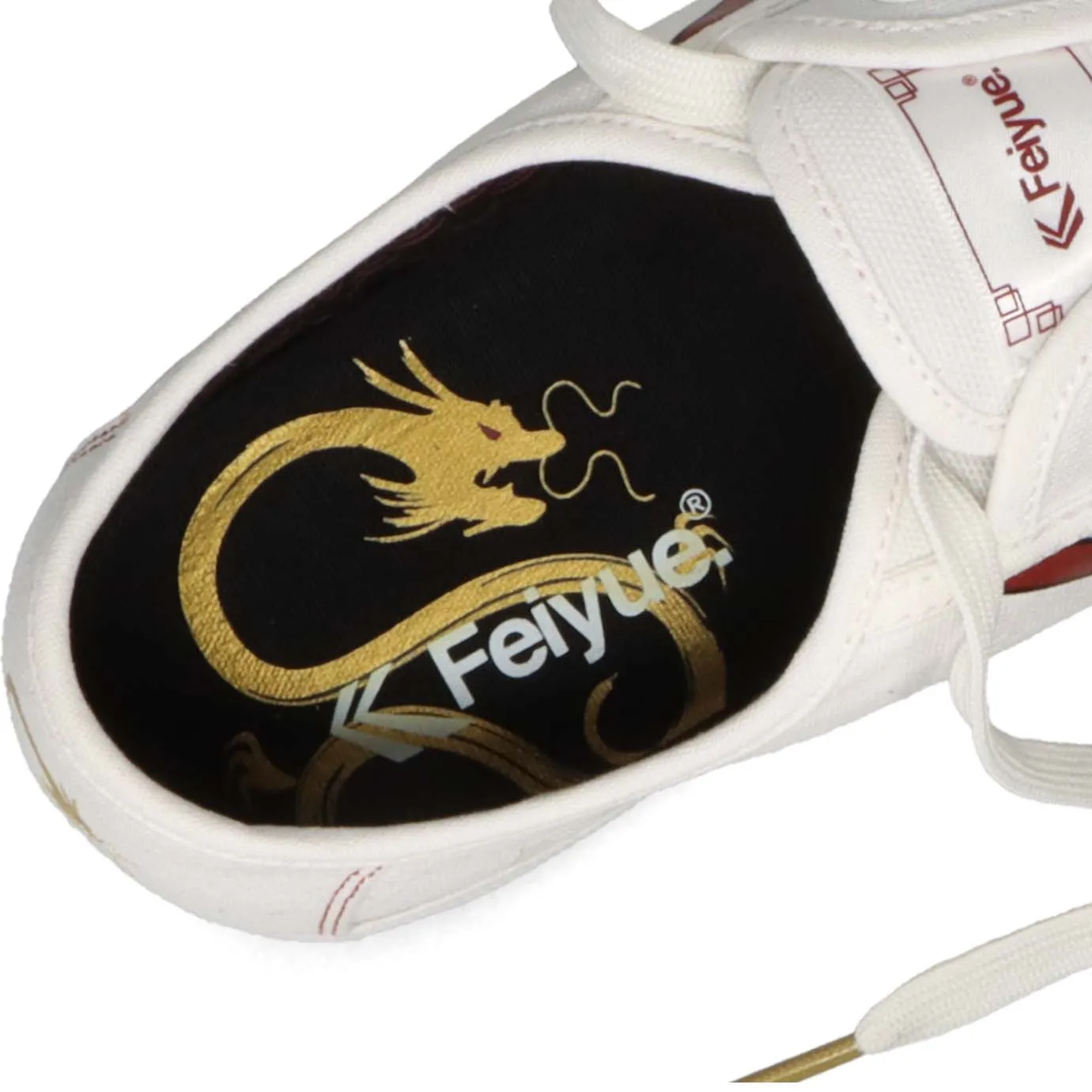 Feiyue Lo 1920 Canvas CNY Trainers - White/Black/Gold