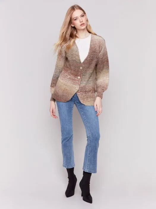 FINAL SALE Charlie B C2747 Boucle Knit Cardigan