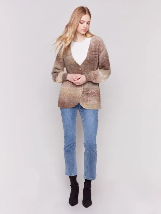 FINAL SALE Charlie B C2747 Boucle Knit Cardigan