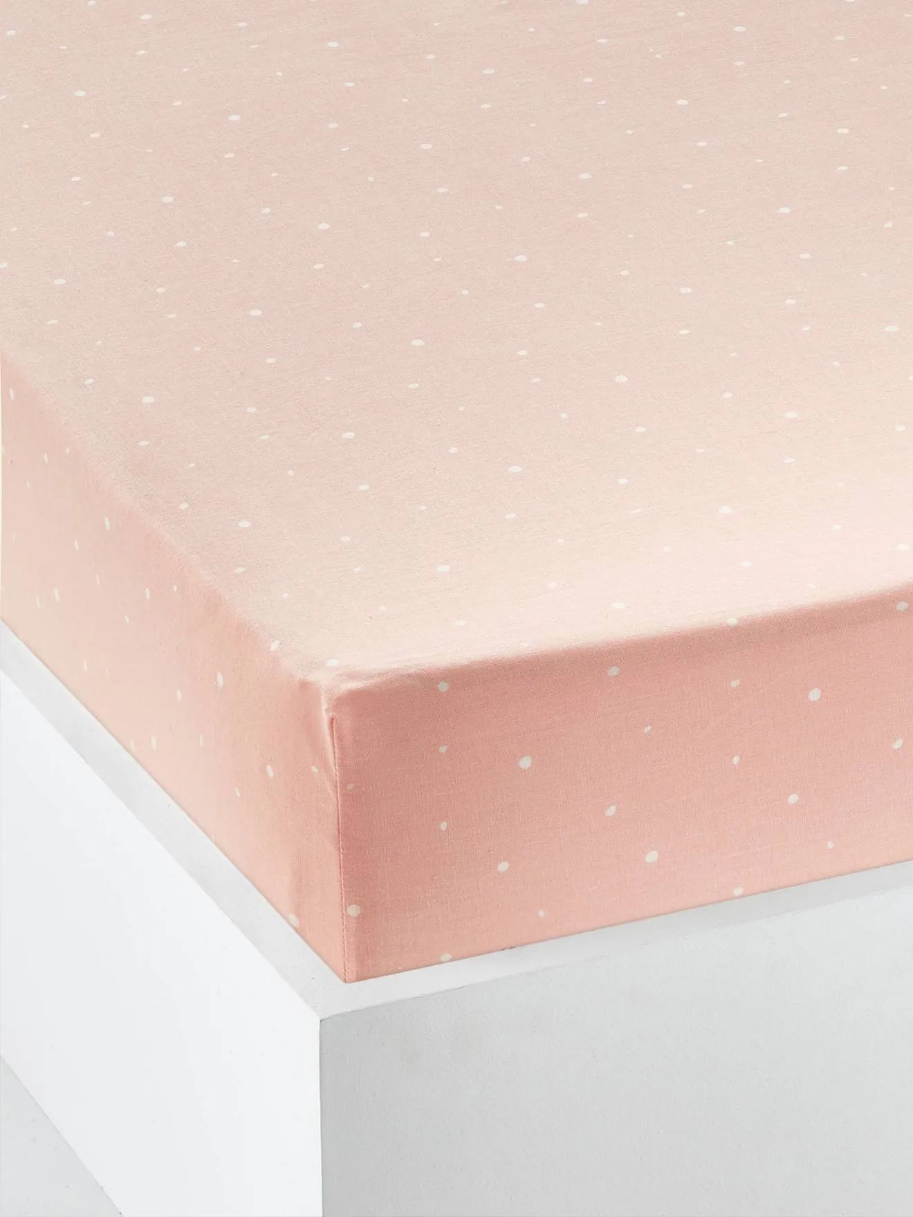 Fitted Sheet for Children, Chat Waou Theme - light pink/print