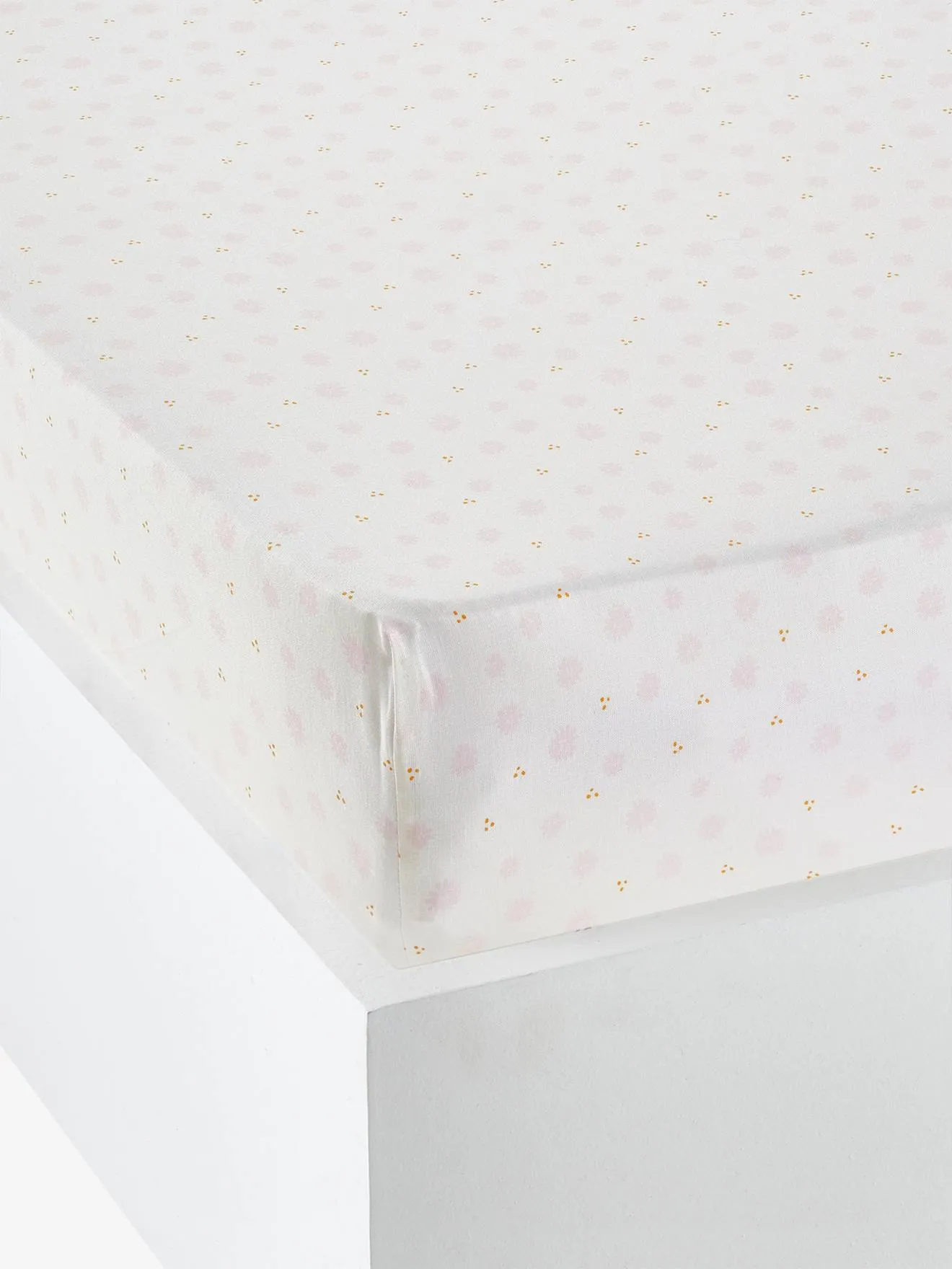 Fitted Sheet, LAPIN ROMANTIQUE - white/print