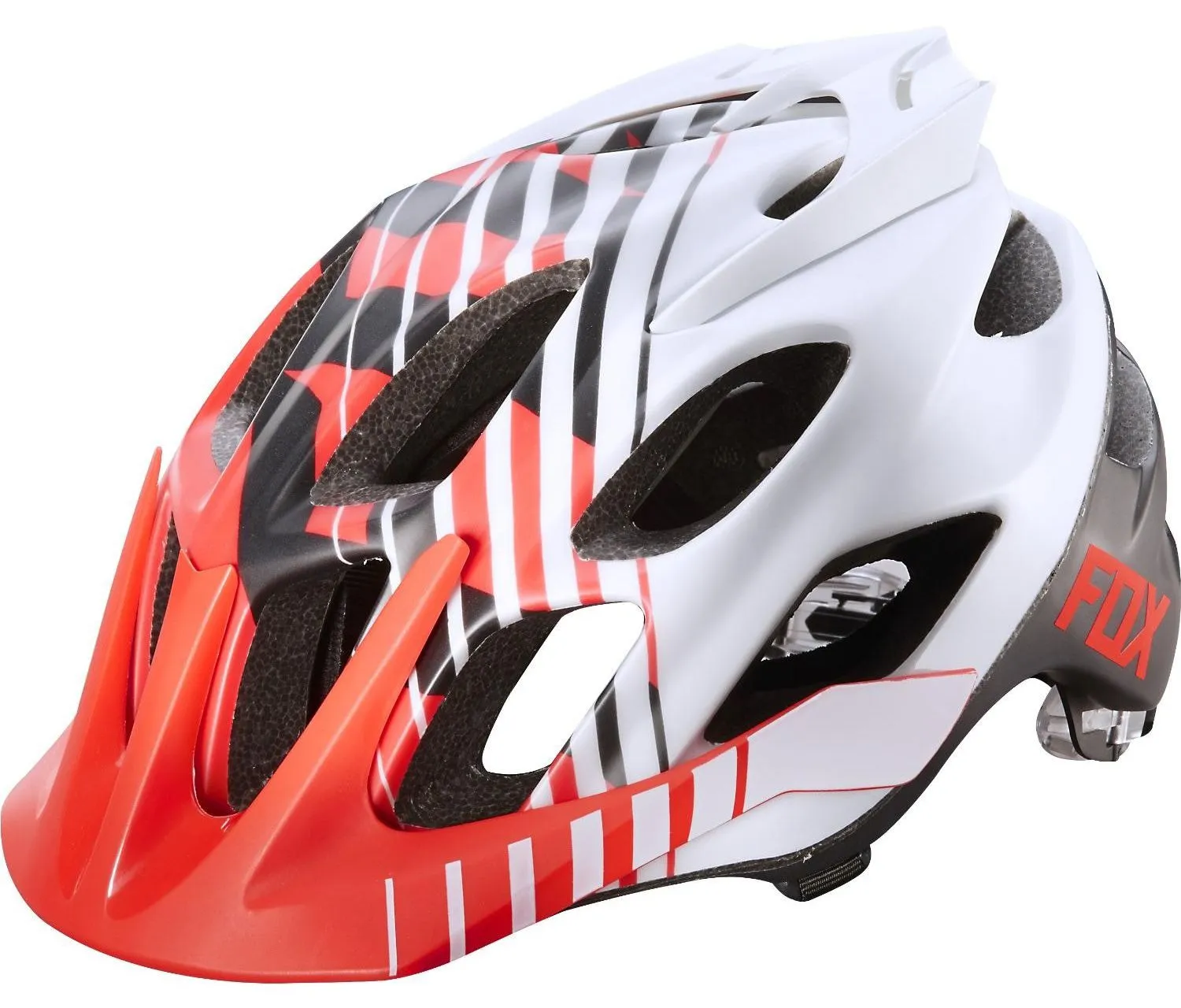 Fox Racing Flux Savant MTB Helmet - Savant - Red-White