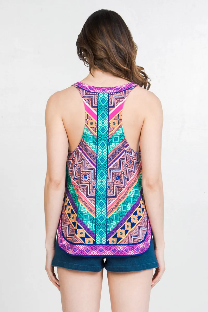 Freemarket Geometric Print Tank