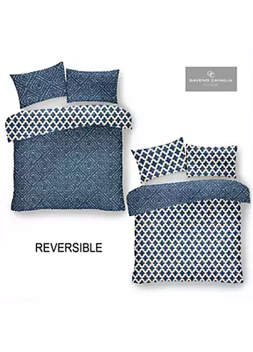 Gaveno Cavailia Indigo Diamonds Blue Duvet Cover Set | Kaleidoscope