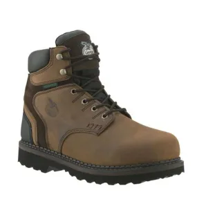 Georgia Boot Mens Brookville Steel Toe Waterproof Work Boot G7334 DARK BROWN