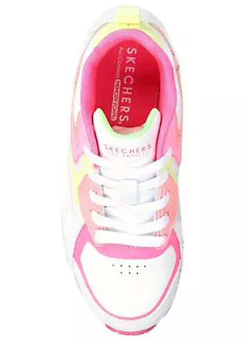 Girls White Uno Gen1 Colour Surge Trainers by Skechers | Look Again