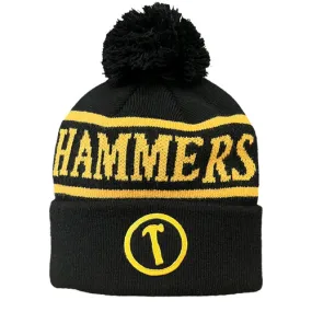 Hammers Skateboards Beanie Closed Hammer Pom Black/Yellow