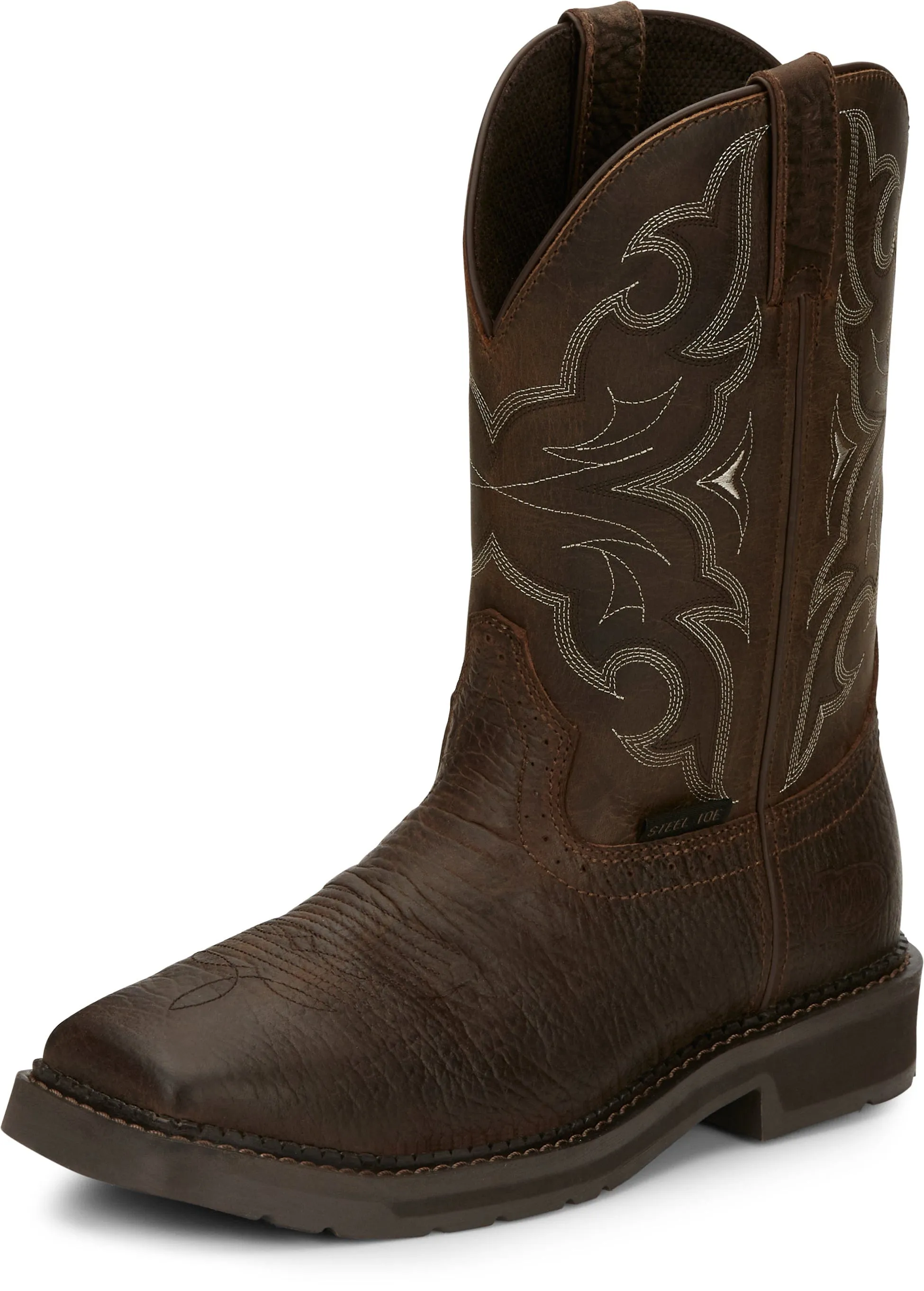 Justin Men's Amarillo Aged Brown Steel Toe Work Boot SE4313