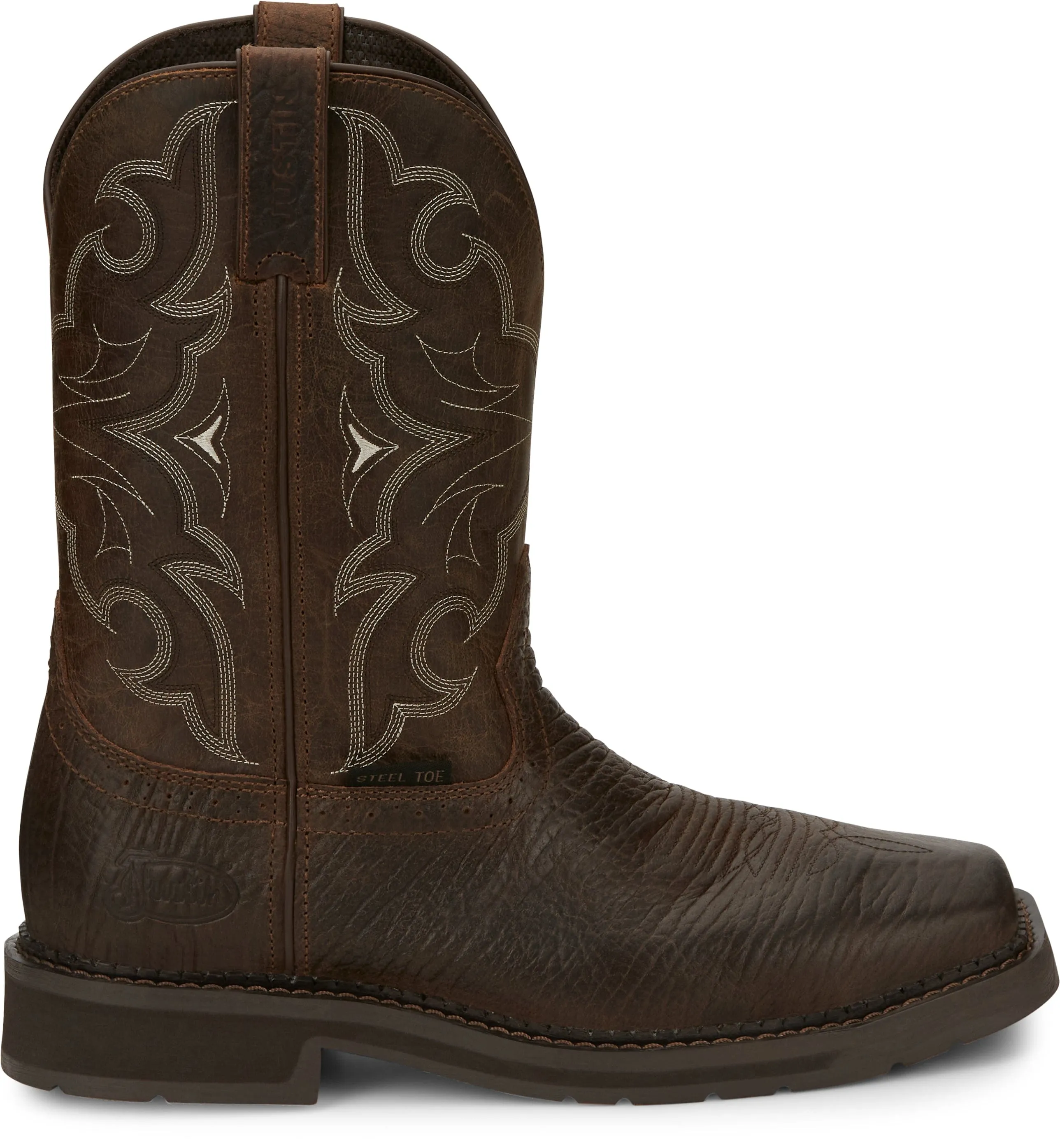 Justin Men's Amarillo Aged Brown Steel Toe Work Boot SE4313