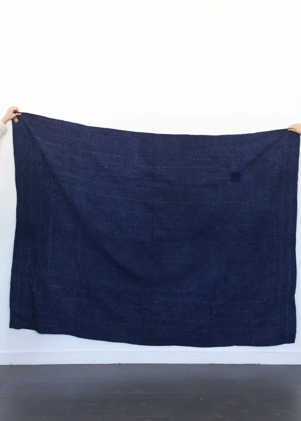 Kantha Quilt - Indigo