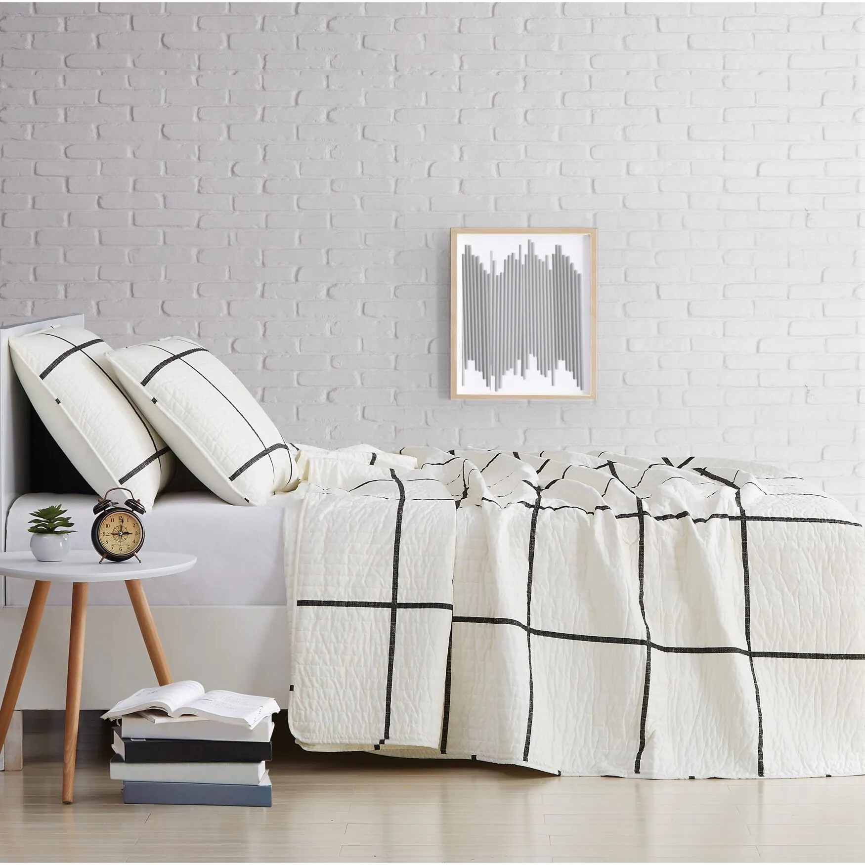 Kurt Windowpane 3-Piece Quilt Set