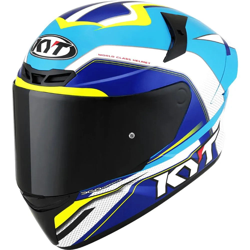 KYT - TT Course Grand Prix Blue/White Helmet