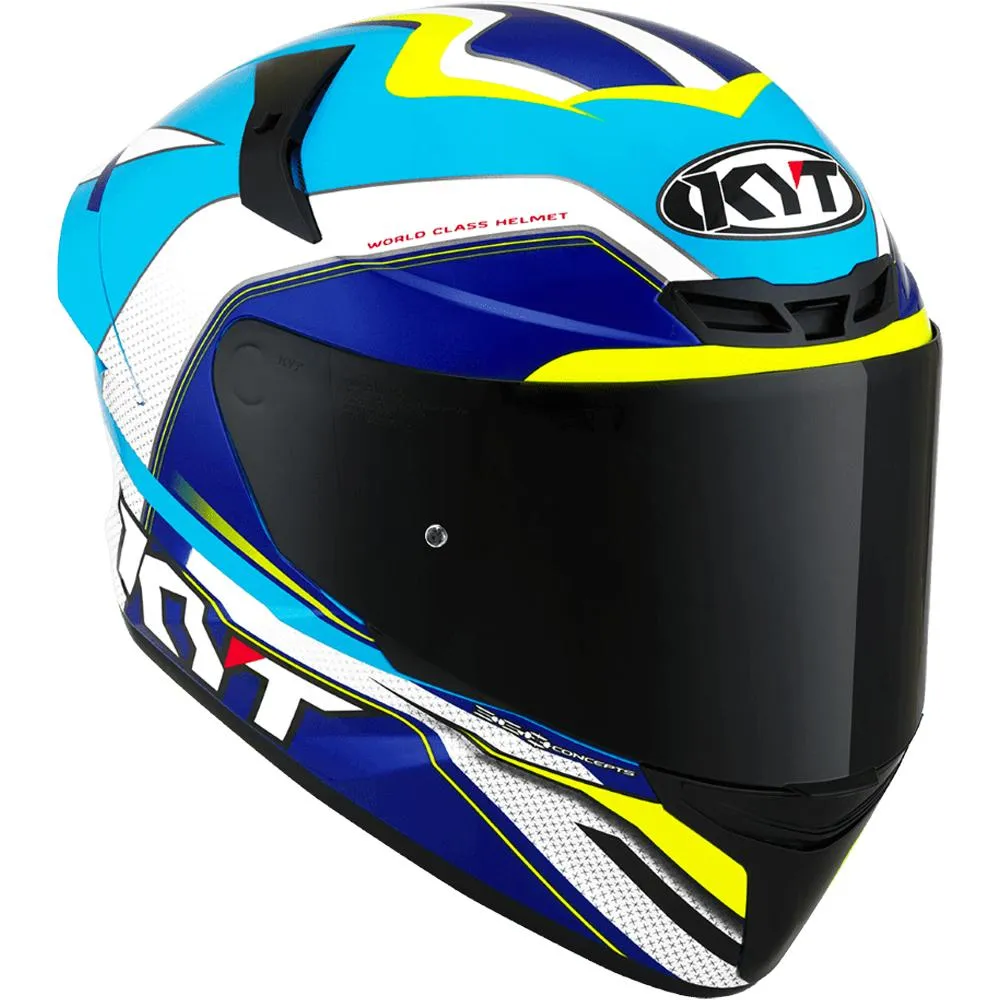 KYT - TT Course Grand Prix Blue/White Helmet