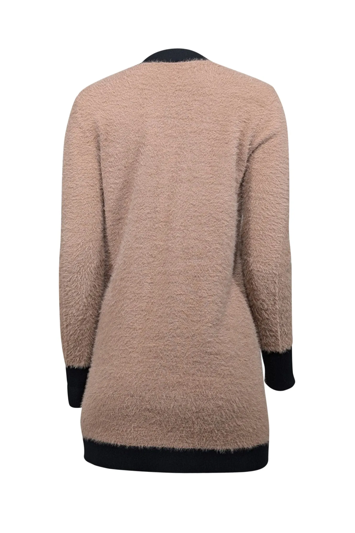 L'Agence - Taupe Brown Fuzzy Longline Cardigan Sz XS