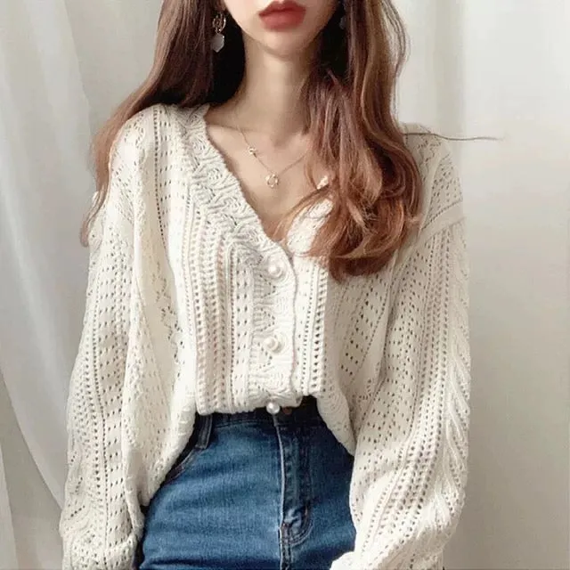 Large size women's early autumn loose 2023 early autumn tops early autumn slimming early autumn temperament slimming V-neck knit