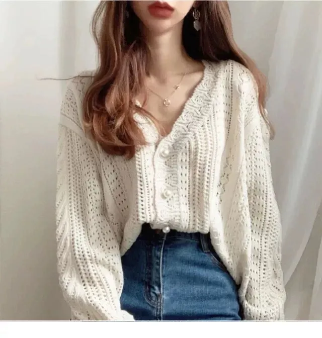 Large size women's early autumn loose 2023 early autumn tops early autumn slimming early autumn temperament slimming V-neck knit