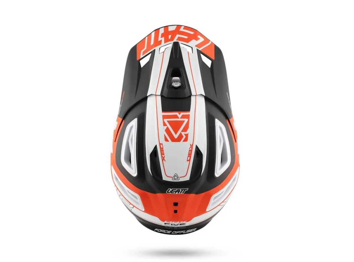 Leatt DBX 5.0 V12 Full Face Helmet - Black-Orange-White