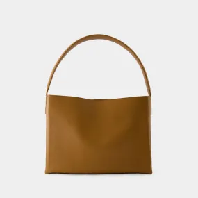 Leonore L Shoulder Bag - Ines de la Fressange - Leather - Camel